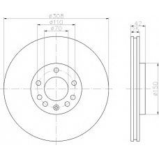 8DD 355 108-221 HELLA PAGID Тормозной диск