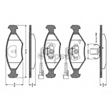 0 986 TB2 157 BOSCH Комплект тормозных колодок, дисковый тормоз