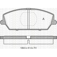 8110 69009 TRIDON Brake pads - front