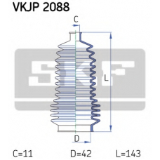 VKJP 2088 SKF Комплект пылника, рулевое управление