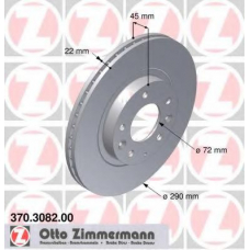 370.3082.00 ZIMMERMANN Тормозной диск