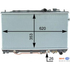 8MK 376 762-161 HELLA Радиатор, охлаждение двигателя