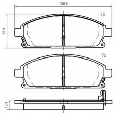 K416800 Vema Комплект тормозных колодок, дисковый тормоз