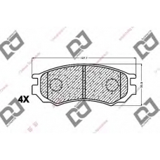 BP1490 DJ PARTS Комплект тормозных колодок, дисковый тормоз