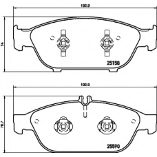 8DB 355 020-681 HELLA Комплект тормозных колодок, дисковый тормоз