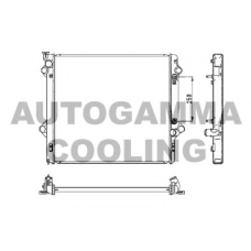 105221 AUTOGAMMA Радиатор, охлаждение двигателя