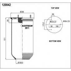 3811 P Airtech Кожух пневматической рессоры