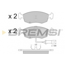 BP2282 BREMSI Комплект тормозных колодок, дисковый тормоз