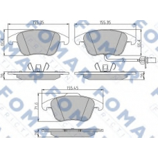 FO 862381 FOMAR ROULUNDS Комплект тормозных колодок, дисковый тормоз