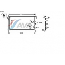 FT2362 AVA Радиатор, охлаждение двигателя