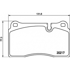 8DB 355 013-201 HELLA Комплект тормозных колодок, дисковый тормоз