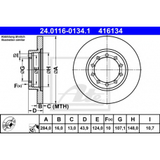 24.0116-0134.1 ATE Тормозной диск