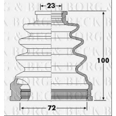 BCB6298 BORG & BECK Пыльник, приводной вал