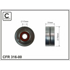 316-00 CAFFARO Натяжной ролик, поликлиновой  ремень