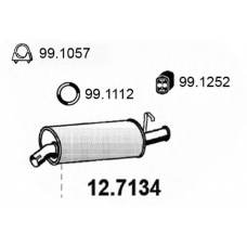 12.7134 ASSO Глушитель выхлопных газов конечный