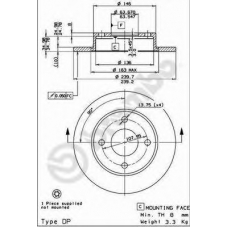 BS 7592 BRECO Тормозной диск