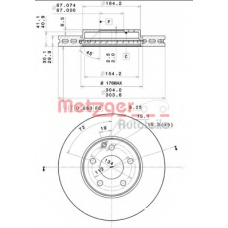 25129 METZGER Тормозной диск
