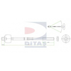 A2-5409 DITAS Осевой шарнир, рулевая тяга