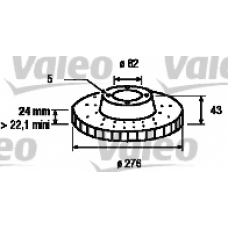 186709 VALEO Тормозной диск