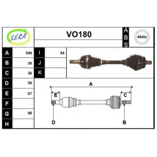 VO180 SERA Приводной вал