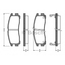 0 986 TB2 615 BOSCH Комплект тормозных колодок, дисковый тормоз