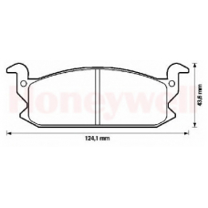 572262B BENDIX Комплект тормозных колодок, дисковый тормоз