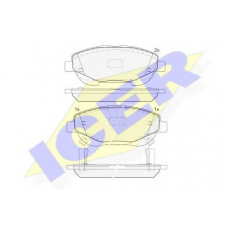 182022 ICER Комплект тормозных колодок, дисковый тормоз