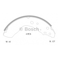 0 986 AB0 859 BOSCH Комплект тормозных колодок