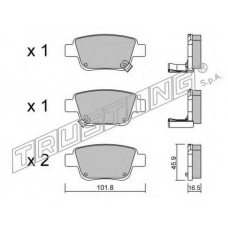 467.0 TRUSTING Комплект тормозных колодок, дисковый тормоз