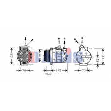 851079N AKS DASIS Компрессор, кондиционер