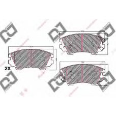 BP2228 DJ PARTS Комплект тормозных колодок, дисковый тормоз