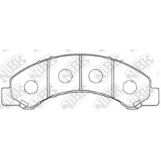 PN4464 NiBK Комплект тормозных колодок, дисковый тормоз