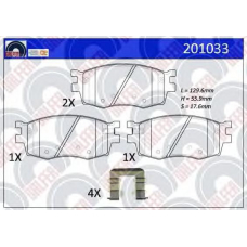 201033 GALFER Комплект тормозных колодок, дисковый тормоз