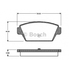 0 986 TB2 111 BOSCH Комплект тормозных колодок, дисковый тормоз