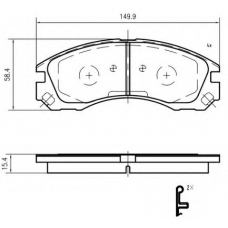 K404400 Vema Комплект тормозных колодок, дисковый тормоз