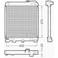 DRM05030 DENSO Радиатор, охлаждение двигателя