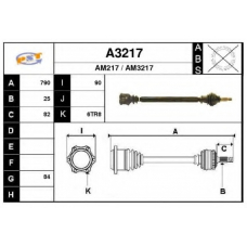 A3217 SNRA Приводной вал