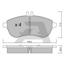 BPMB-1002 AISIN Комплект тормозных колодок, дисковый тормоз