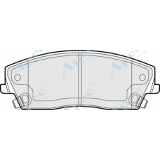 PAD1489 APEC Комплект тормозных колодок, дисковый тормоз