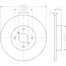 8DD 355 115-671 HELLA PAGID Тормозной диск