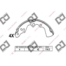 BS1053 DJ PARTS Комплект тормозных колодок