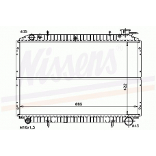 62920 NISSENS Радиатор, охлаждение двигателя
