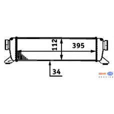 8ML 376 723-311 HELLA Интеркулер