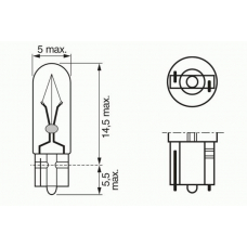 1 987 302 240 BOSCH Лампа накаливания, фонарь освещения номерного знак