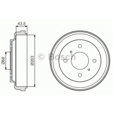 0 986 477 198 BOSCH Тормозной барабан