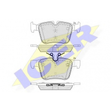 182214 ICER Комплект тормозных колодок, дисковый тормоз