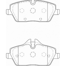 FD7314A NECTO Комплект тормозных колодок, дисковый тормоз