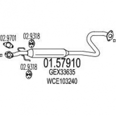 01.57910 MTS Средний глушитель выхлопных газов