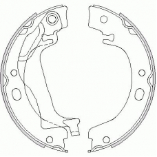 4753.00 REMSA Комплект тормозных колодок, стояночная тормозная с