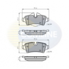 CBP01759 COMLINE Комплект тормозных колодок, дисковый тормоз